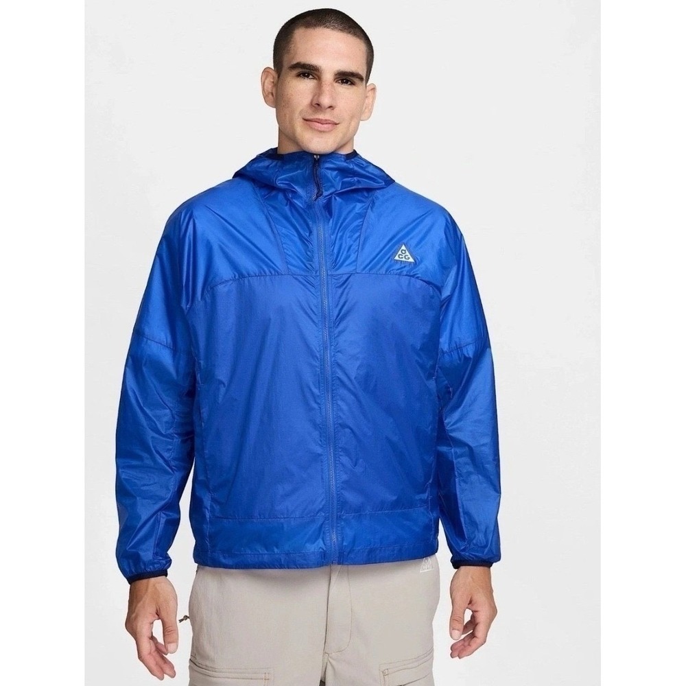 Nike ACG Cinder Cone Windproof Jacket Mens Large Blue DB0978-480 NWT $145 MSRP